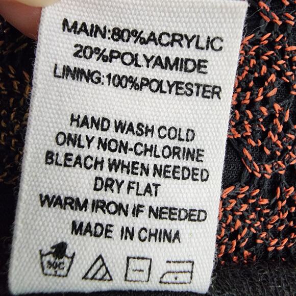 Dikalady Tunic Top Womens Small Patchwork Geometric Asymmetrical Black Lined Art - Picture 8 of 8